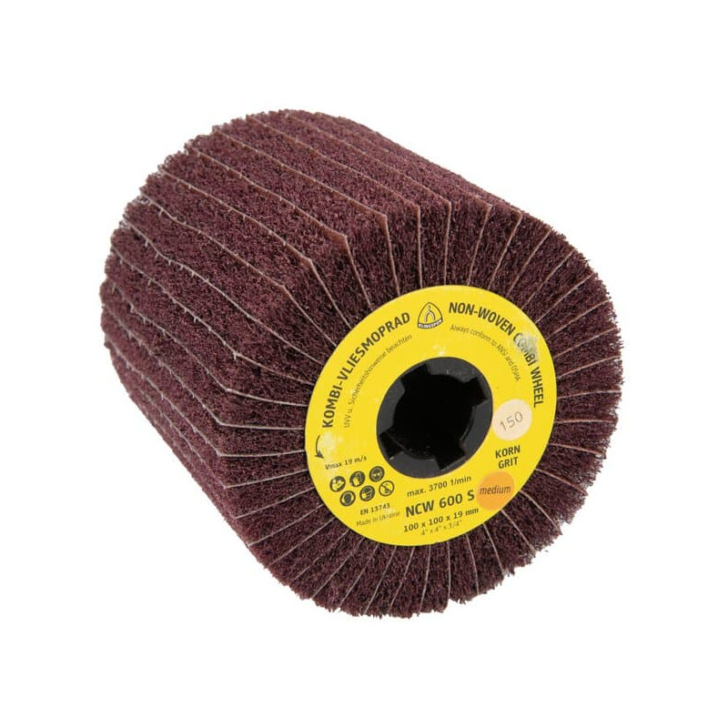 KLINGSPOR Ściernica listkowa walcowa z włókniny 100x100x19 mm NCW 600 S KLINGSPOR Ściernica listkowa walcowa z włókniny 100x100x19 mm NCW 600 S
