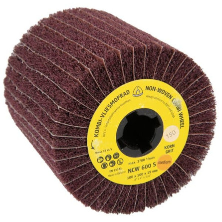 KLINGSPOR Ściernica listkowa walcowa z włókniny 110x100x19 mm NCW 600 S
