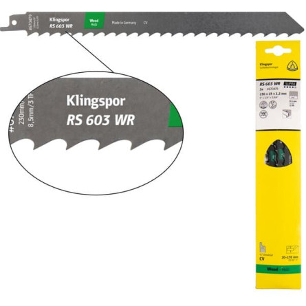 KLINGSPOR Brzeszczot do piły szablastej do drewna miękkiego RS 603 WR Supra