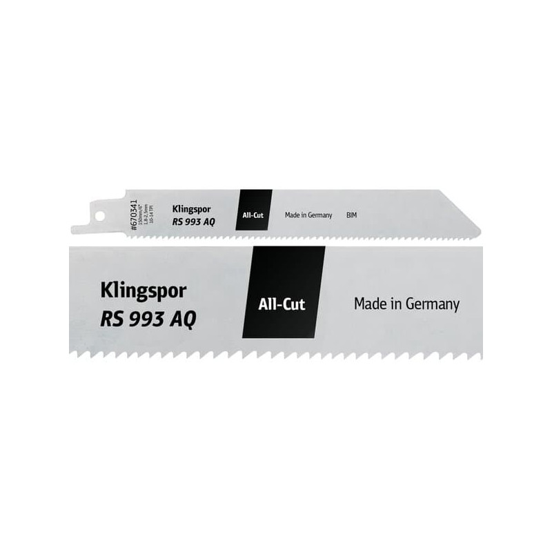KLINGSPOR Brzeszczot do piły szablastej uniwersalny RS 993 AQ Special KLINGSPOR Brzeszczot do piły szablastej uniwersalny RS 993 AQ Special