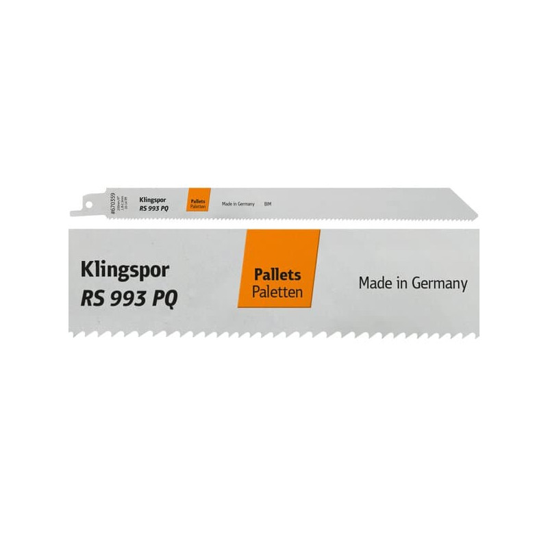 KLINGSPOR Brzeszczot do piły szablastej do cięcia palet RS 993 PQ Special KLINGSPOR Brzeszczot do piły szablastej do cięcia palet RS 993 PQ Special