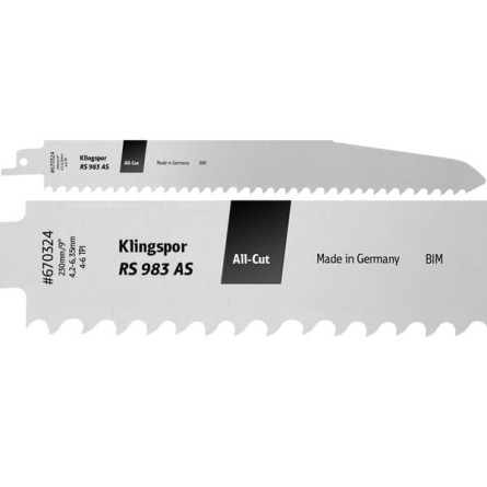 KLINGSPOR Brzeszczot do piły szablastej z bimetalu uniwersalny RS 983 AS Special