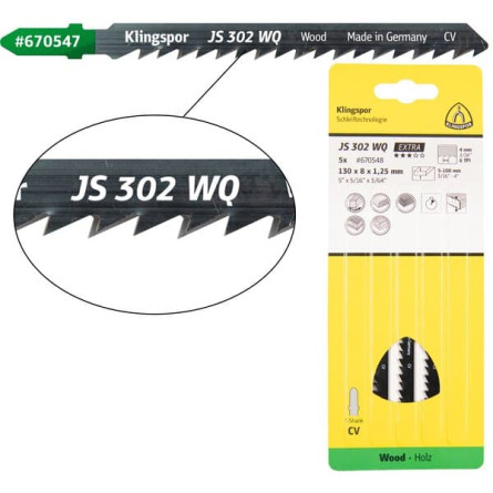 KLINGSPOR Brzeszczot do piły szablastej do drewna miękkiego JS 302 WQ Extra