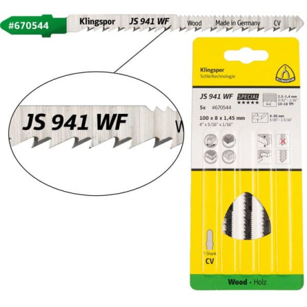 KLINGSPOR Brzeszczot do piły szablastej do drewna miękkiego JS 941 WF Special