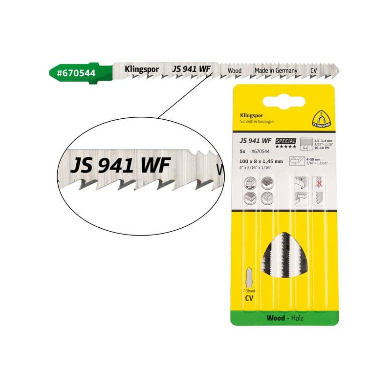 KLINGSPOR Brzeszczot do piły szablastej do drewna miękkiego JS 941 WF Special