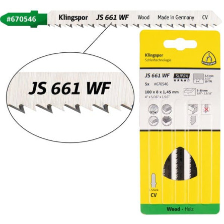 KLINGSPOR Brzeszczot do piły szablastej do drewna miękkiego JS 661 WF SUPRA