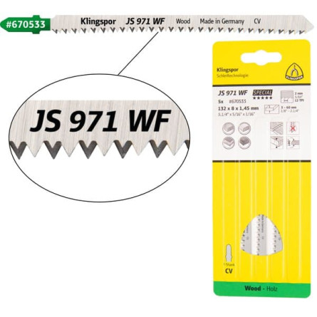 KLINGSPOR Brzeszczot do piły szablastej do drewna miekkiego JS 971 WF Special