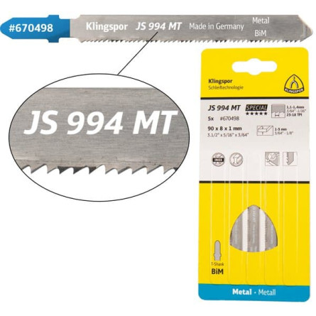 KLINGSPOR Brzeszczot do piły szablastej do stali i metali JS 994 MT Special