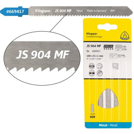 KLINGSPOR Brzeszczot do piły szablastej z bimetalu uniwersalny JS 904 MF Special