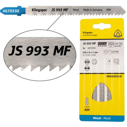 KLINGSPOR Brzeszczot do piły szablastej z bimetalu uniwersalny JS 993 MF Special