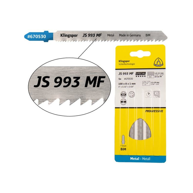KLINGSPOR Brzeszczot do piły szablastej z bimetalu uniwersalny JS 993 MF Special KLINGSPOR Brzeszczot do piły szablastej z bimetalu uniwersalny JS 993 MF Special