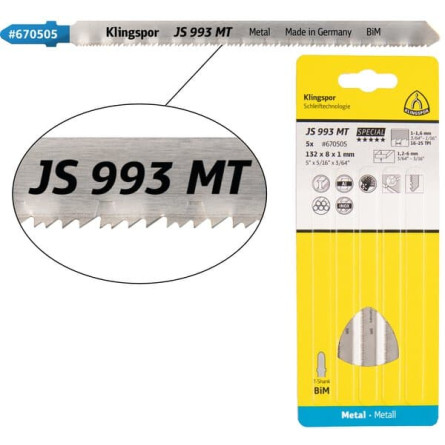 KLINGSPOR Brzeszczot do piły szablastej do stali i metali JS 993 MT Special