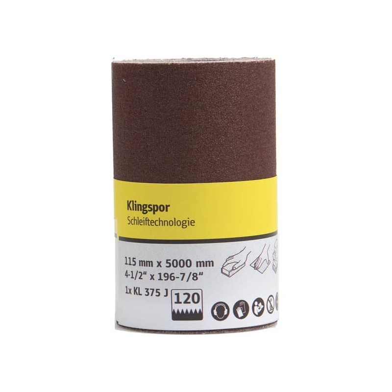 KLINGSPOR Rolka ścierna 115 mm x 5 mb KL 375 J (opakowanie detaliczne) KLINGSPOR Rolka ścierna 115 mm x 5 mb KL 375 J (opakowanie detaliczne)