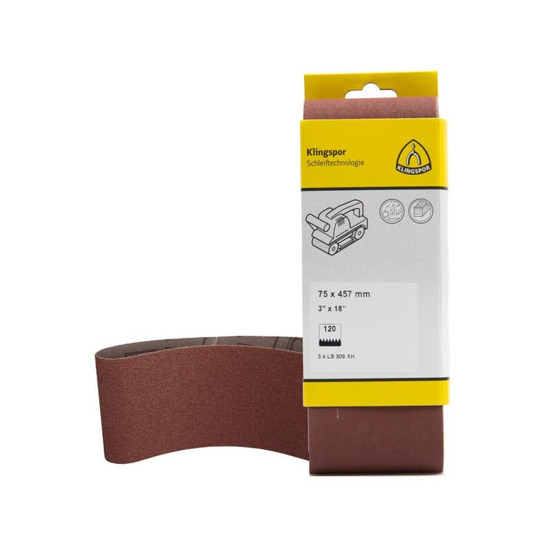 KLINGSPOR Pas bezkońcowy 75x533 mm LS 309 XH (opakowanie detaliczne) KLINGSPOR Pas bezkońcowy 75x533 mm LS 309 XH (opakowanie detaliczne)