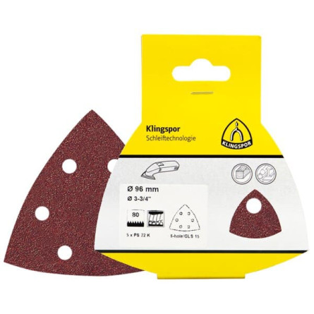 KLINGSPOR Trójkąt ścierny 96 mm PS 22 K (opakowanie detaliczne)