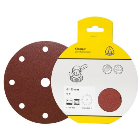 KLINGSPOR Krążek ścierny 150 mm PS 22 K GLS 3 (opakowanie detaliczne)