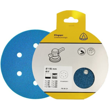 KLINGSPOR Krążek ścierny 150 mm PS 36 CK GLS 3 (opakowanie detaliczne)
