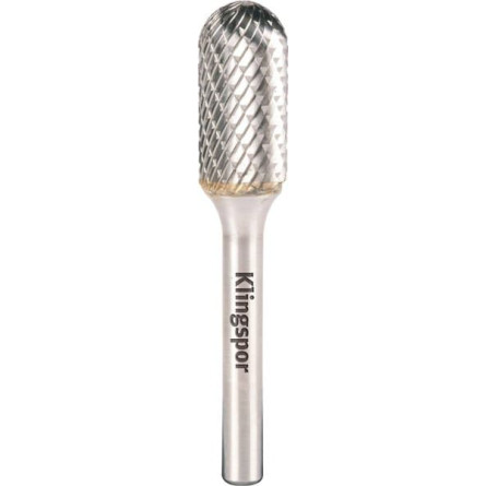 KLINGSPOR Frez z węglika spiekanego kulisto-walcowy 9,6x19x6 mm HF 100 C (uzębienie wysokowydajne do stali szlachetnej)