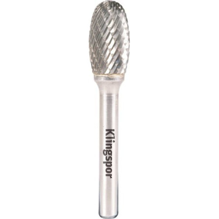 KLINGSPOR Frez z węglika spiekanego elipsoidalny 9,6x16x6 mm HF 100 E (uzębienie krzyżowe)