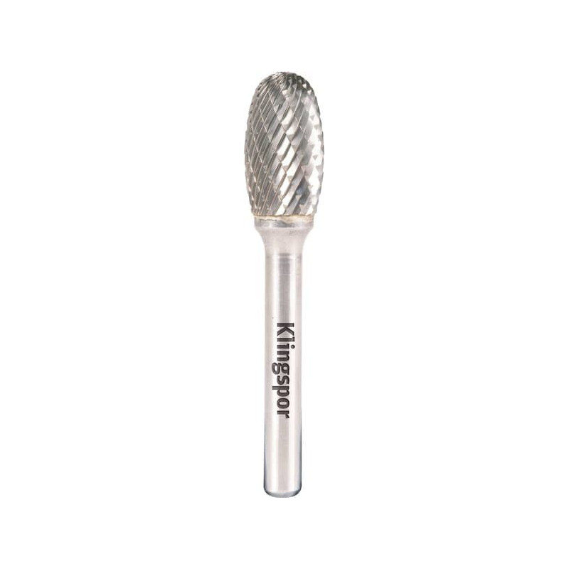 KLINGSPOR Frez z węglika spiekanego elipsoidalny 12,7x22x6 mm HF 100 E (uzębienie krzyżowe)