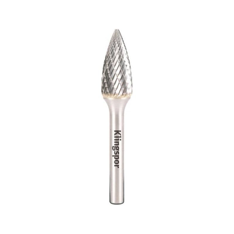 KLINGSPOR Frez z węglika spiekanego hiperboliczny 3x14x3 mm HF 100 G (uzębienie krzyżowe)