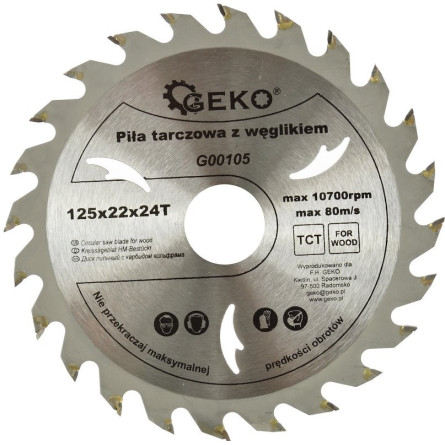 GEKO Piła widiowa do cięcia drewna 125 mm 24T G00105