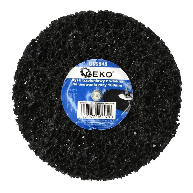 GEKO Dysk z włókniny z trzpieniem tzw. "włosy murzyna" 100 mm G00648 GEKO Dysk z włókniny z trzpieniem tzw. "włosy murzyna" 100 mm G00648