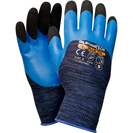 WORKLINK Rękawice robocze powlekane pianką lateksową SuperTech™ BLUE FIX