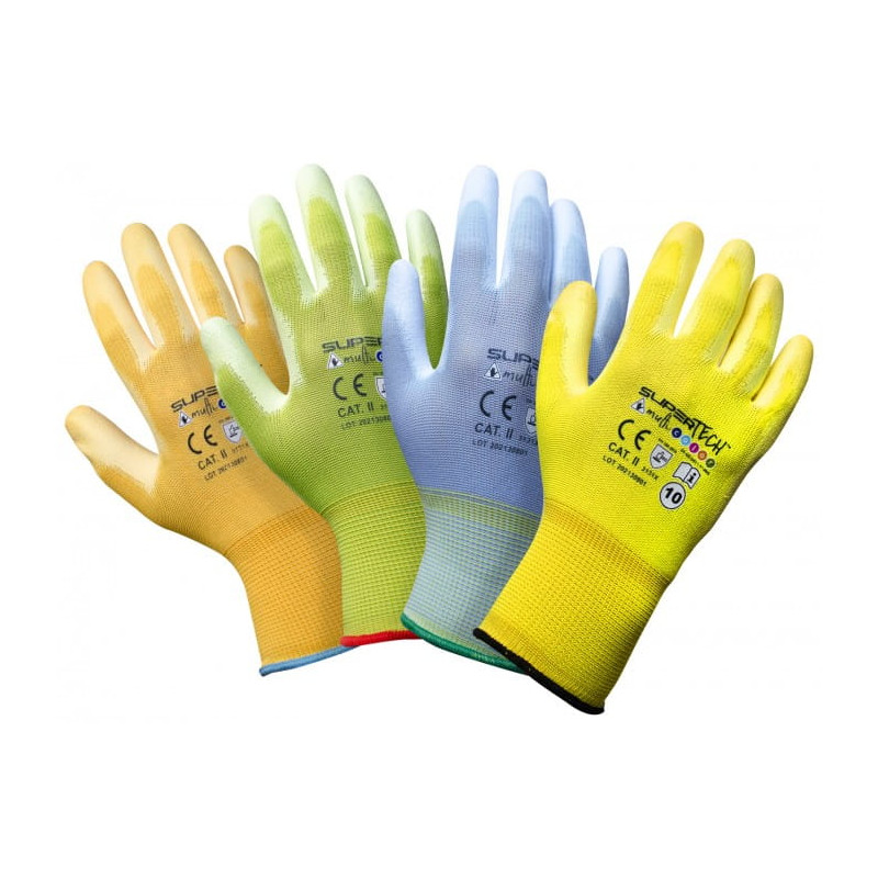 WORKLINK Rękawice robocze z dzianiny nylonowej SupertTech™ Multicolor WORKLINK Rękawice robocze z dzianiny nylonowej SupertTech™ Multicolor