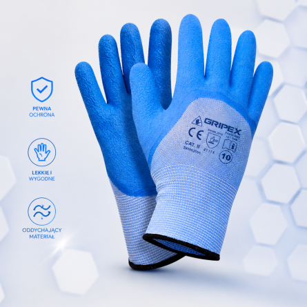 WORKLINK Rękawice robocze z poliestru, powlekane spieniony lateksem SupertTech™ Gripex