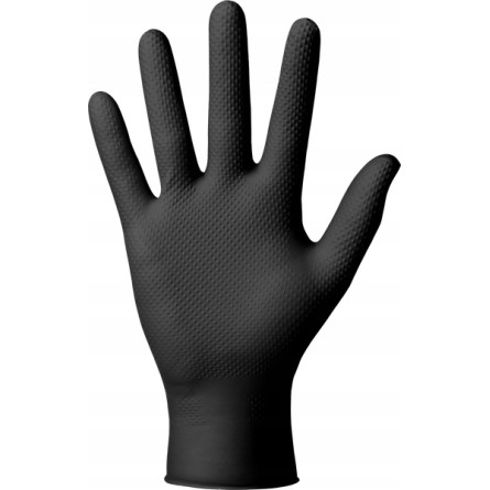 MERCATOR Rękawice nitrylowe GoGRIP BLACK (100 szt.)