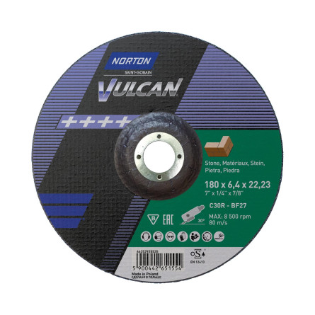Tarcza do szlifowania betonu 180x6,4x22 mm, Norton C30R Vulcan