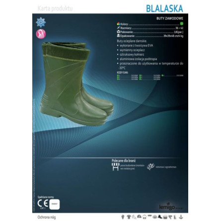 Buty ochronne ocieplane z EVA, BLALASKA Z