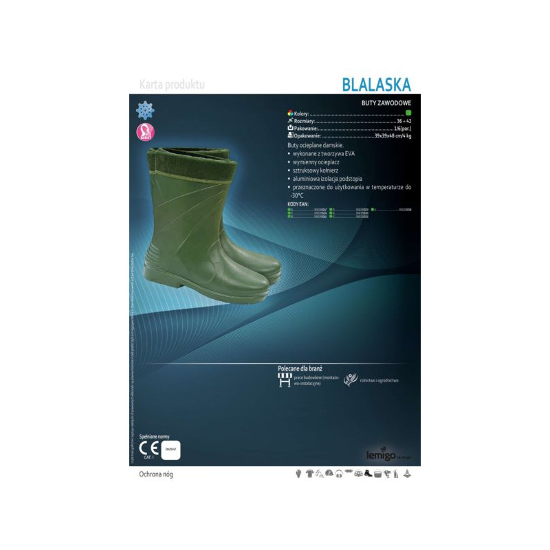 Buty ochronne ocieplane z EVA, BLALASKA Z