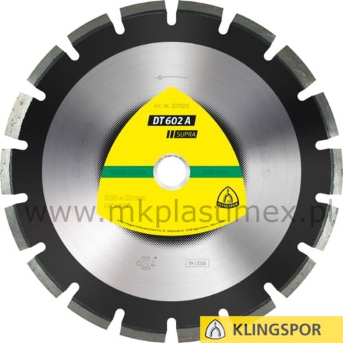 Tarcze diamentowe do cięcia asfaltu i piaskowca 350x3,2x25,4 mm, Klingspor DT 602 A Supra
