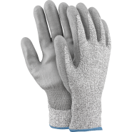 Rękawice ochronne z przędzy HDPE, powlekane poliuretanem na końcówkach palców OX-STEEL-PU BWS